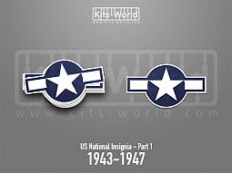 Kitsworld SAV Sticker - US National Insignia - 1943-1947 